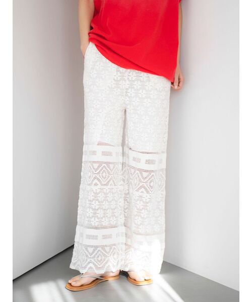 Ungrid(アングリッド)の「レースデザインラフパンツ(その他パンツ・レディース・グリーン/ブラック/オフホワイト・FREE)」の6枚目の写真