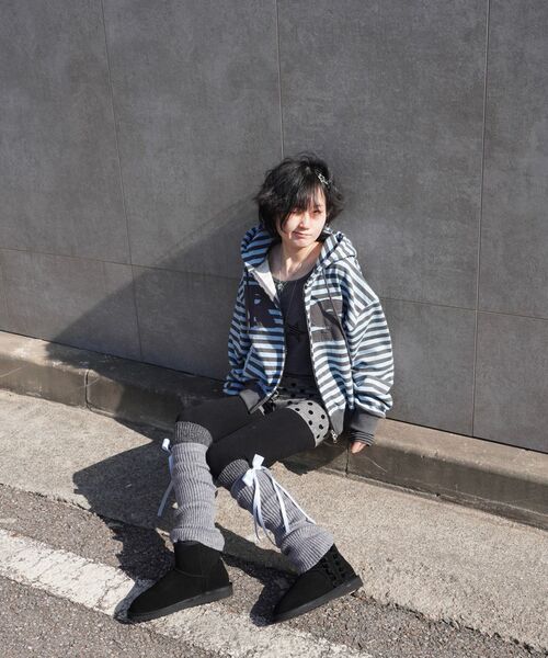 ROSEFRANTZ（ロゼフランツ）の「Patch Stripe Hood Zip-Up [Sky Blue]（パーカー・レディース・スカイブルー・OS）」の17枚目の写真