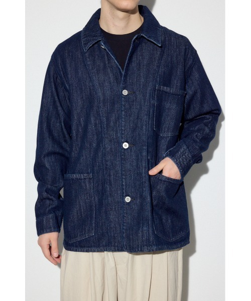 AZUL by moussy(アズールバイマウジー)の「リラックスデニムカバーオール 春服 秋服 ブルゾン(ブルゾン・メンズ・ワンウォッシュ/カーキ・LARGE/MEDIUM/SMALL)」の16枚目の写真