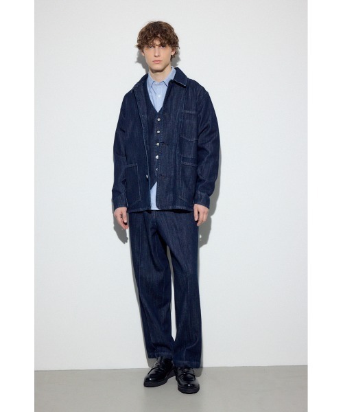 AZUL by moussy(アズールバイマウジー)の「リラックスデニムカバーオール 春服 秋服 ブルゾン(ブルゾン・メンズ・ワンウォッシュ/カーキ・LARGE/MEDIUM/SMALL)」の18枚目の写真
