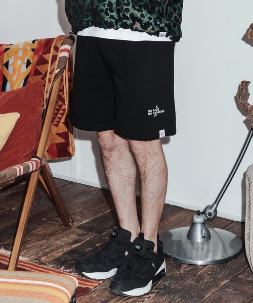 mp14821-cardboard knit shorts with two-tone embroidery ショート