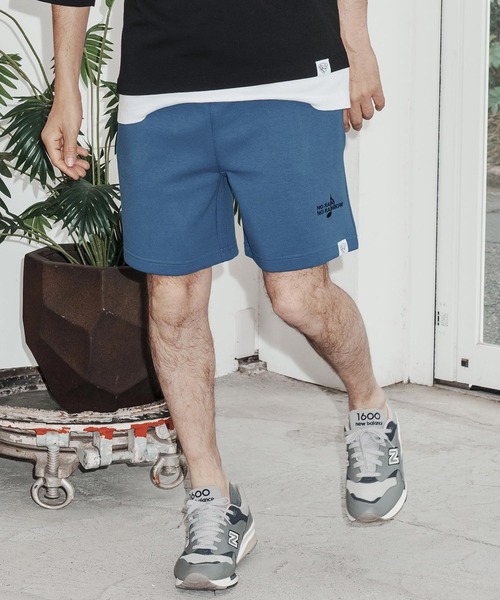 mp14821-cardboard knit shorts with two-tone embroidery ショート