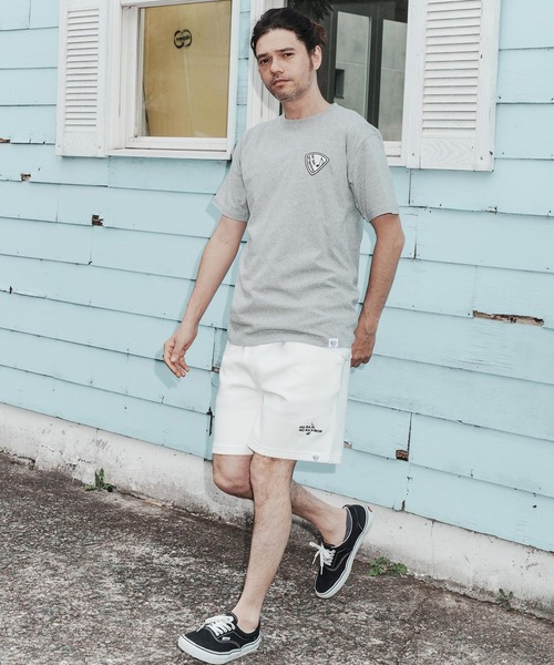 mp14821-cardboard knit shorts with two-tone embroidery ショート