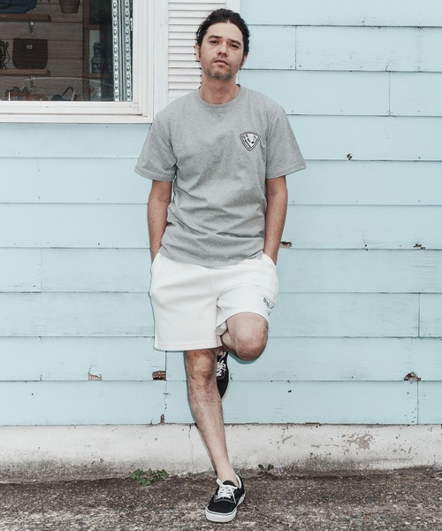 mp14821-cardboard knit shorts with two-tone embroidery ショート