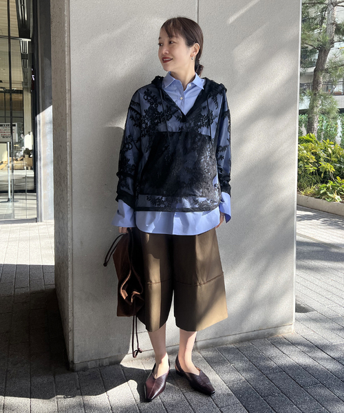 JOURNAL STANDARD(ジャーナルスタンダード)の「レースフーディ(Tシャツ/カットソー・レディース・アイボリー/ブラック・FREE)」の18枚目の写真