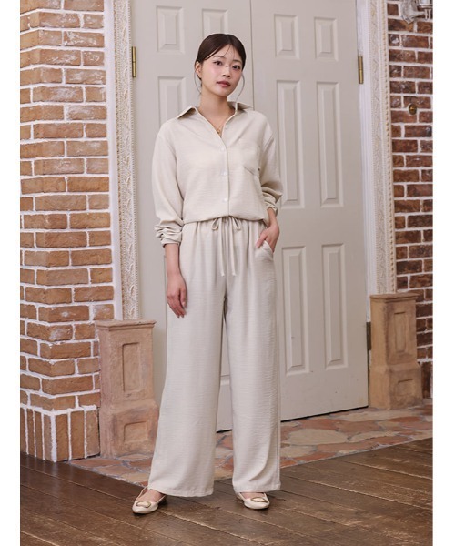 fifth（フィフス）の「リネンライクシャツパンツセットアップ（セットアップ・レディース・ブラック/ベージュ・M）」の22枚目の写真