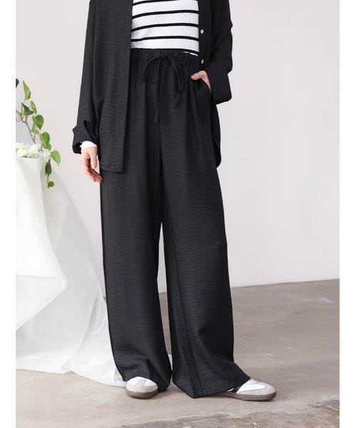 fifth（フィフス）の「リネンライクシャツパンツセットアップ（セットアップ・レディース・ブラック/ベージュ・M）」の12枚目の写真