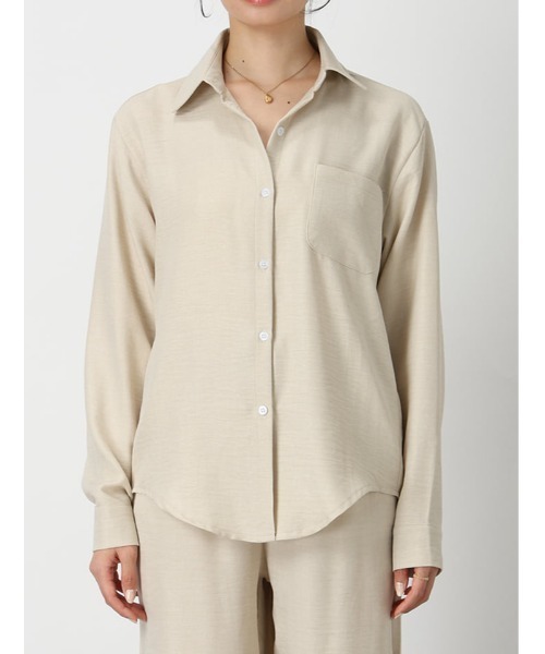 fifth（フィフス）の「リネンライクシャツパンツセットアップ（セットアップ・レディース・ブラック/ベージュ・M）」の14枚目の写真