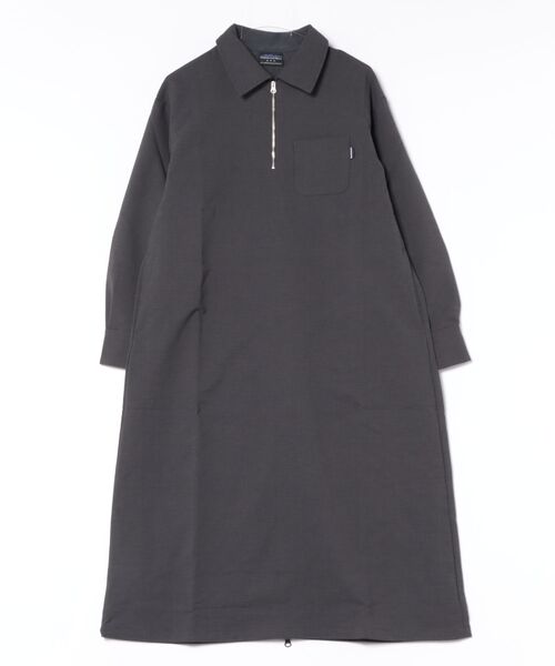 THOUSAND MILE(サウザンドマイル)の「【THOUSAND MILE】Strech HALF ZIP OnePiece 防シワ/ストレッチ/保温性/機能素材(ワンピース・レディース・ブラウン/チャコールグレー/ブラック・FREE)」の2枚目の写真
