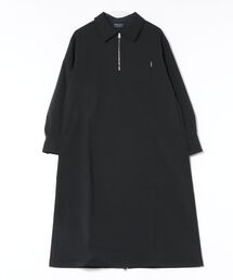 THOUSAND MILE | 【THOUSAND MILE】Strech HALF ZIP OnePiece 防シワ/ストレッチ/保温性/機能素材(ワンピース)