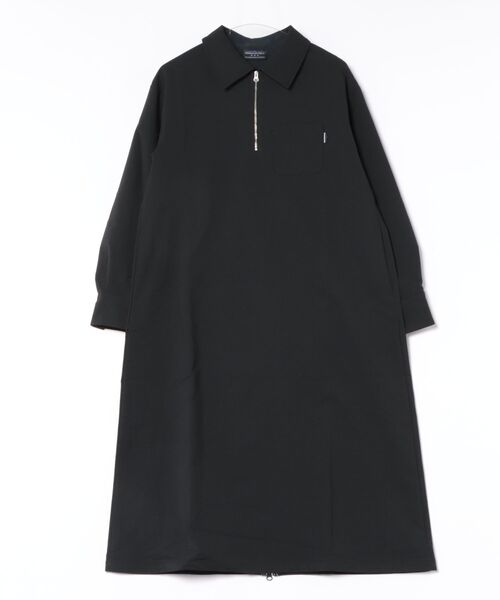 THOUSAND MILE(サウザンドマイル)の「【THOUSAND MILE】Strech HALF ZIP OnePiece 防シワ/ストレッチ/保温性/機能素材(ワンピース・レディース・ブラウン/チャコールグレー/ブラック・FREE)」の1枚目の写真