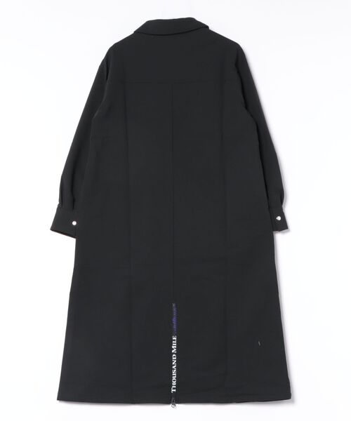 THOUSAND MILE(サウザンドマイル)の「【THOUSAND MILE】Strech HALF ZIP OnePiece 防シワ/ストレッチ/保温性/機能素材(ワンピース・レディース・ブラウン/チャコールグレー/ブラック・FREE)」の4枚目の写真