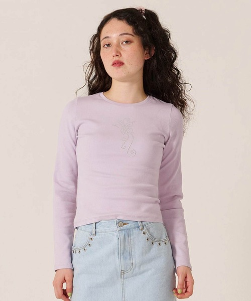 TINA:JOJUN(ティーナジョジュン)の「バタフライ スタッズ ロンT TINA:JOJUN(Tシャツ/カットソー・レディース・ネイビー/ホワイト・M)」の13枚目の写真