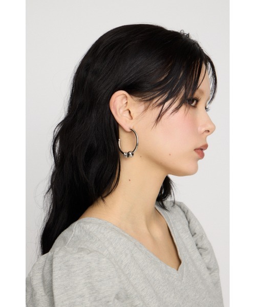 LAGUA GEM（ラグアジェム）の「BIG HOOP RING ピアス（ピアス（両耳用）・レディース・ゴールド/シルバー・FREE）」の7枚目の写真