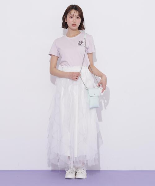 JILL by JILL STUART(ジルバイジルスチュアート)の「クロスJモチーフ刺繍ロゴTシャツ(Tシャツ/カットソー・レディース・ブルー/ピンク/ホワイト・FREE)」の8枚目の写真