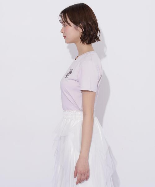 JILL by JILL STUART(ジルバイジルスチュアート)の「クロスJモチーフ刺繍ロゴTシャツ(Tシャツ/カットソー・レディース・ブルー/ピンク/ホワイト・FREE)」の9枚目の写真