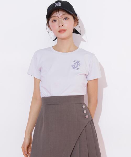 JILL by JILL STUART(ジルバイジルスチュアート)の「クロスJモチーフ刺繍ロゴTシャツ(Tシャツ/カットソー・レディース・ブルー/ピンク/ホワイト・FREE)」の18枚目の写真
