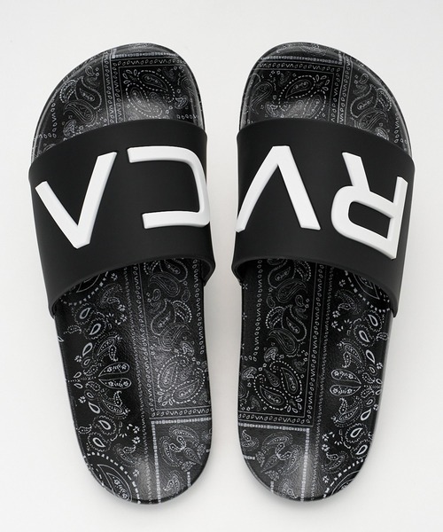 RVCA(ルーカ)の「RVCA ウィメンズ RVCA LOGO BANDANA SA ファッションサンダル 【2026年春夏モデル】(サンダル・レディース・ホワイト系その他/ブラック系その他・5/6/7)」の1枚目の写真