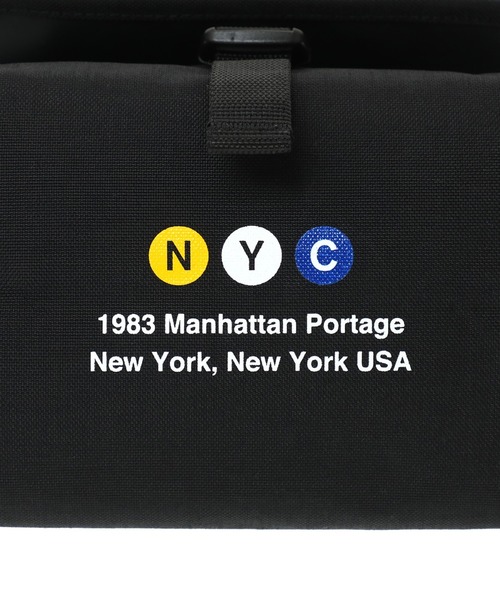 Manhattan Portage（マンハッタンポーテージ）の「Nylon Messenger Bag JR (SM) FZP LVL MTA（メッセンジャーバッグ・メンズ・ブラック・SMALL）」の13枚目の写真