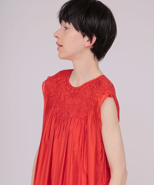 DRESSLAVE(ドレスレイブ)の「indian embroidery voile dress(インディアンエンブロイダリーボイルワンピース)(ワンピース・レディース・オレンジ/ラベンダー・38)」の16枚目の写真