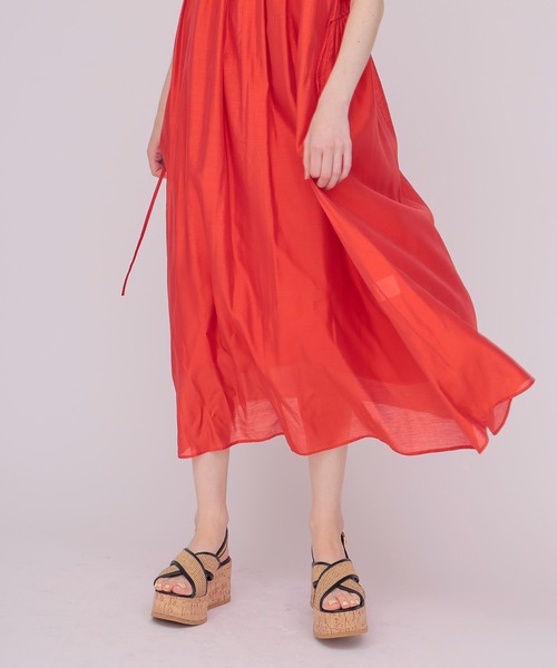 DRESSLAVE(ドレスレイブ)の「indian embroidery voile dress(インディアンエンブロイダリーボイルワンピース)(ワンピース・レディース・オレンジ/ラベンダー・38)」の18枚目の写真