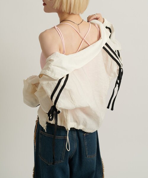 w closet(ダブルクローゼット)の「カップ付キャミ(キャミソール・レディース・オフホワイト/ブラック/ピンク・FREE)」の15枚目の写真