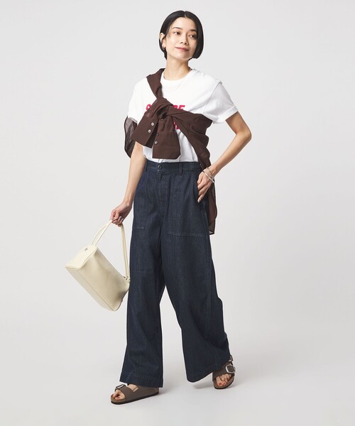 green label relaxing(グリーンレーベルリラクシング)の「<スタイリスト兵藤千尋さんコラボ>ベイカー ライト デニム 接触冷感(デニムパンツ・レディース・ネイビー/コバルトブルー/オフホワイト・TALL/40/38/36/SHORT)」の10枚目の写真