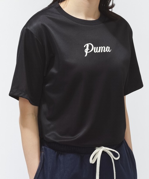 PUMA(プーマ)の「プーマ PUMA ESS (S) ACTIVE SS グラフィック Tシャツ(Tシャツ/カットソー・レディース・ブラック/サックスブルー・S/M/L/XL)」の2枚目の写真