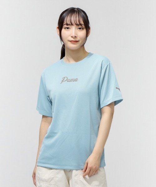 PUMA(プーマ)の「プーマ PUMA ESS (S) ACTIVE SS グラフィック Tシャツ(Tシャツ/カットソー・レディース・ブラック/サックスブルー・S/M/L/XL)」の17枚目の写真