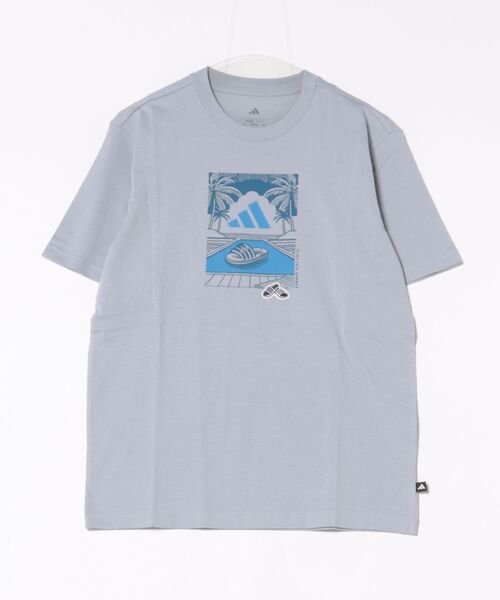 adidas(アディダス)の「《adidas》MSSLIDERXTシャツ(Tシャツ/カットソー・メンズ・グレー/オフホワイト・2XL/XL/L/M/S)」の1枚目の写真