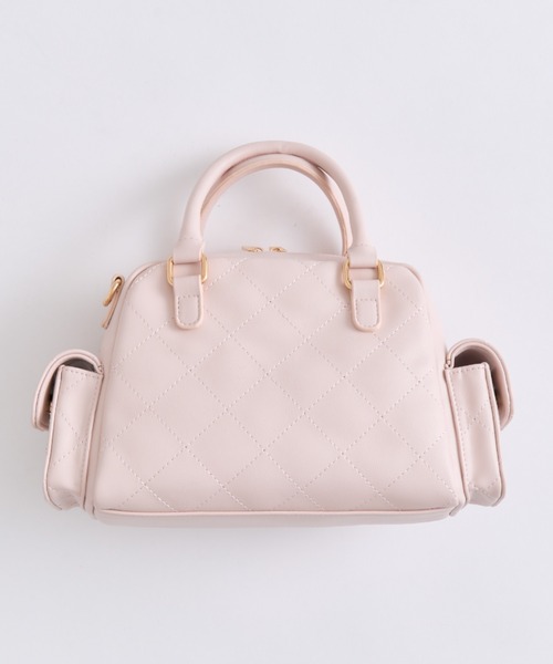 OLIVE des OLIVE(オリーブデオリーブ)の「マルチポケットステッチボストンバッグ(ショルダーバッグ・レディース・オフホワイト/ブラック/ミント/ピンク・FREE)」の9枚目の写真