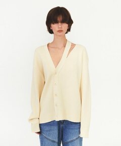 choker rib knit cardigan（チョーカーリブニットカーディガン