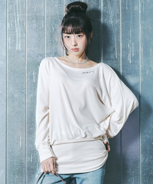 NICK&NICOLE(ニックアンドニコール)の「ASYMMETRIC OFF SHOULDER DRESS_CREAM(ワンピース・レディース・その他・FREE)」の1枚目の写真