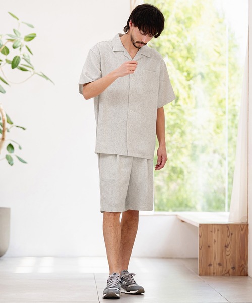 CAMBIO(カンビオ)の「mp14958-サマーツイードショートパンツ(26A-18062CM)(その他パンツ・メンズ・ホワイト/ブルー/ブラック・M/L/XL)」の7枚目の写真