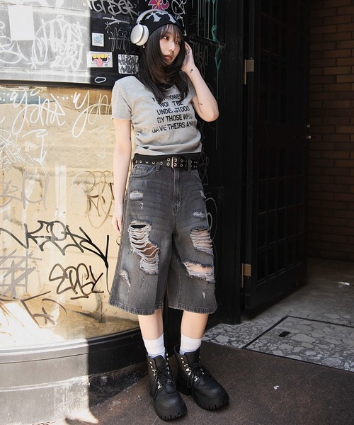 WEGO（ウィゴー）の「WEGO/【26春夏新作】レイヤードグラフィックT（Tシャツ/カットソー・レディース・杢グレー/ホワイト/その他3/その他1/ホワイト系その他/その他2/その他4/その他5・FREE）」の18枚目の写真