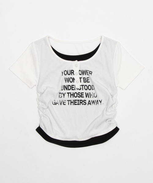 WEGO（ウィゴー）の「WEGO/【26春夏新作】レイヤードグラフィックT（Tシャツ/カットソー・レディース・杢グレー/ホワイト/その他3/その他1/ホワイト系その他/その他2/その他4/その他5・FREE）」の14枚目の写真