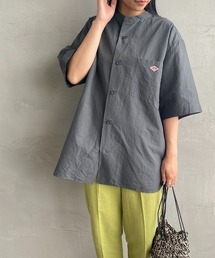 DANTON | [DANTON/ダントン] コットンリネン ショートスリーブバンドカラーシャツ(無地)(シャツ/ブラウス)