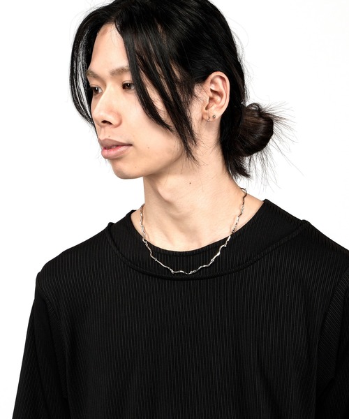 NO ID.(ノーアイディ)の「【NO ID.】Wave Chain Necklace / ウェーブ チェーン ネックレス(ネックレス・メンズ・シルバー・ONE SIZE)」の10枚目の写真
