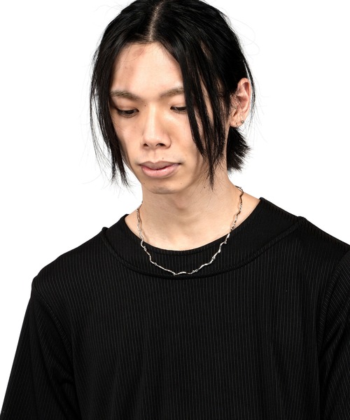 NO ID.(ノーアイディ)の「【NO ID.】Wave Chain Necklace / ウェーブ チェーン ネックレス(ネックレス・メンズ・シルバー・ONE SIZE)」の14枚目の写真