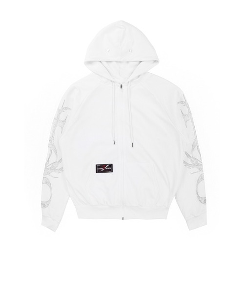 REVERSIBLE SPORTY ZIP UP HOODIE IN
