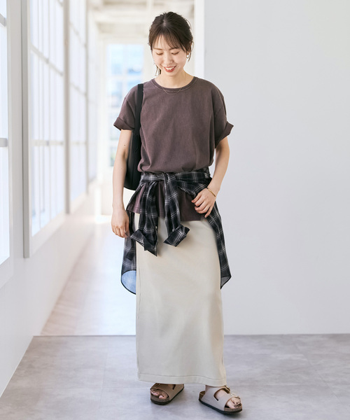 Spick & Span(スピックアンドスパン)の「《追加》CO/PEリブタイトスカート(スカート・レディース・アイボリー/ブラック/モカ・36/38)」の6枚目の写真