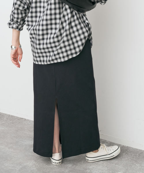 Spick & Span(スピックアンドスパン)の「《追加》CO/PEリブタイトスカート(スカート・レディース・アイボリー/ブラック/モカ・36/38)」の18枚目の写真