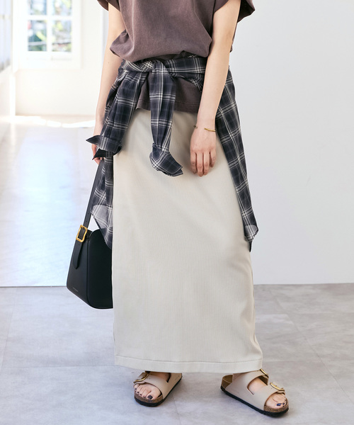 Spick & Span(スピックアンドスパン)の「《追加》CO/PEリブタイトスカート(スカート・レディース・アイボリー/ブラック/モカ・36/38)」の22枚目の写真