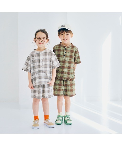 LYKKE(リッケ)の「すぐおしゃれカットソー楊柳ハーフパンツ(その他パンツ・キッズ・ベージュ系その他/ブラウン系その他・90/100/110/120/130)」の3枚目の写真