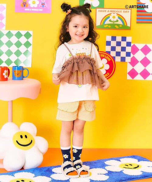 apres les cours(アプレレクール)の「【撥水加工】フリルポケット水陸両用ショートパンツ(その他パンツ・キッズ・オレンジ/レッド/ネイビー/サックスブルー・100/90/80/110/140/130/120)」の12枚目の写真
