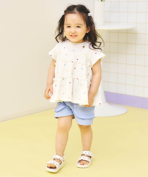 apres les cours(アプレレクール)の「【撥水加工】フリルポケット水陸両用ショートパンツ(その他パンツ・キッズ・オレンジ/レッド/ネイビー/サックスブルー・100/90/80/110/140/130/120)」の17枚目の写真