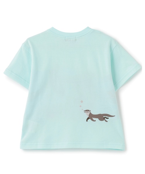 kladskap(クレードスコープ)の「カワウソ半袖Tシャツ(Tシャツ/カットソー・キッズ・サックスブルー・100cm/110cm/120cm/90cm)」の15枚目の写真