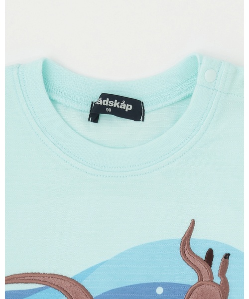 kladskap(クレードスコープ)の「カワウソ半袖Tシャツ(Tシャツ/カットソー・キッズ・サックスブルー・100cm/110cm/120cm/90cm)」の14枚目の写真