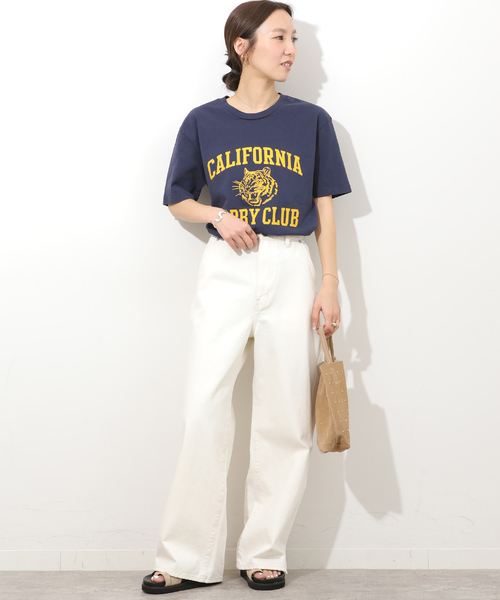 MIXTA(ミクスタ)の「別注【MIXTA/ミクスタ】Tシャツ(Tシャツ/カットソー・レディース・ネイビー/アイボリー/ブラック系その他・MEDIUM)」の5枚目の写真