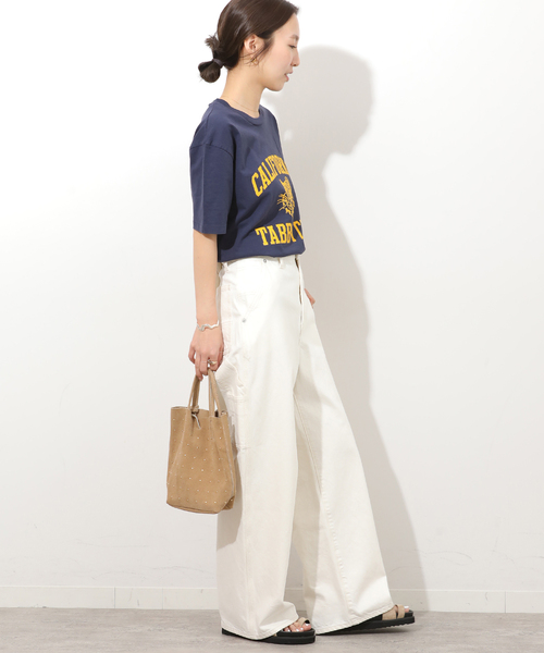 MIXTA(ミクスタ)の「別注【MIXTA/ミクスタ】Tシャツ(Tシャツ/カットソー・レディース・ネイビー/アイボリー/ブラック系その他・MEDIUM)」の7枚目の写真